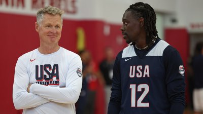 Steve Kerr and Jrue Holiday