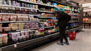 A person shops at a Whole Foods Market grocery store on December 17, 2024 in New York City. 