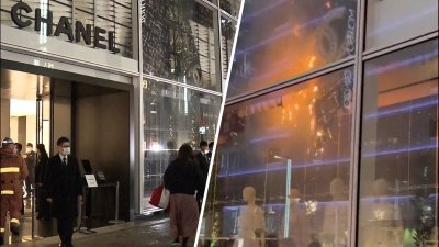 Christmas tree at Tokyo Chanel store catches fire