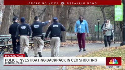 Police investigating backpack in CEO shooting