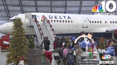 Dozens of kids enjoy Make-a-Wish ‘Winter Wonderland' at Logan Airport