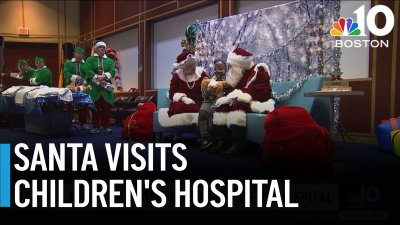 Santa and Mrs. Claus visit kids at Shriners Children's Boston