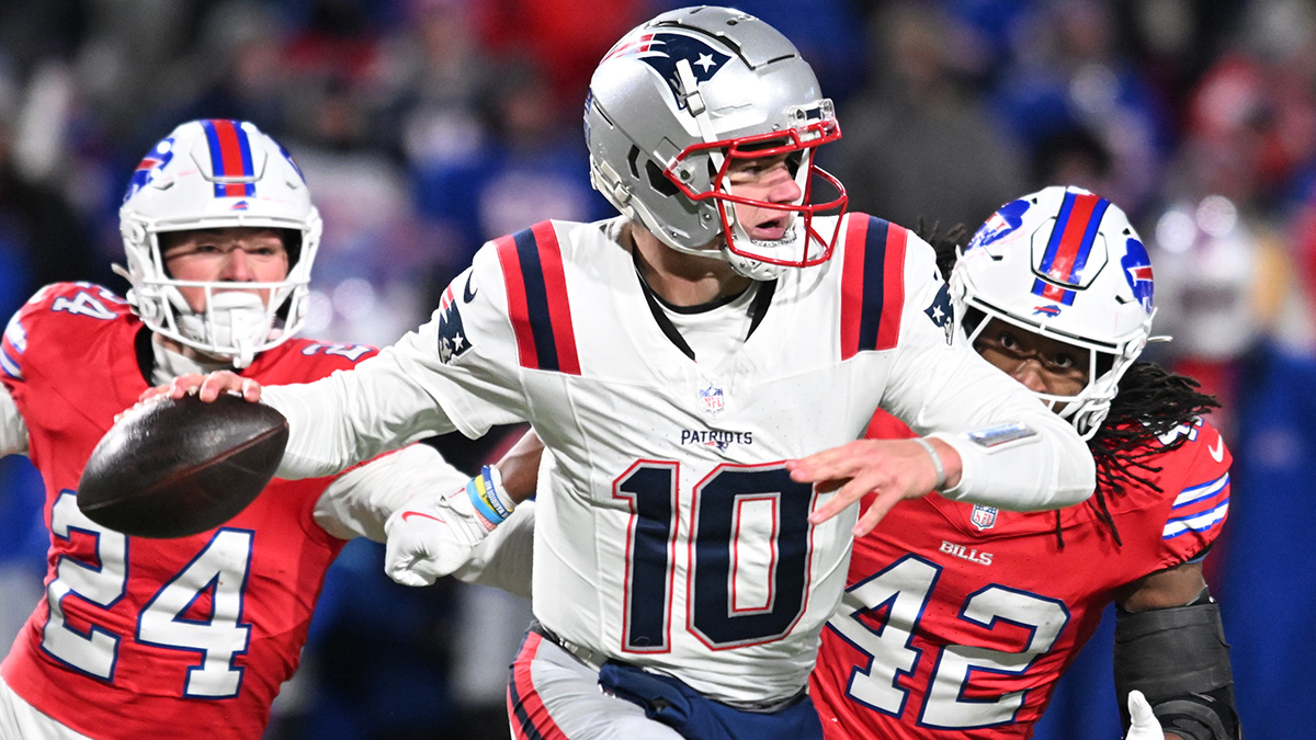 Drake Maye Gives Strong Defense Of Jerod Mayo, Alex Van Pelt – NECN