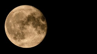 The Sturgeon Supermoon seen in Turin, Italy, on Aug. 2, 2023. 