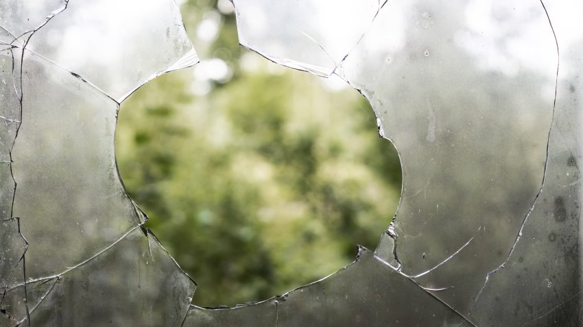 File photo of a broken window