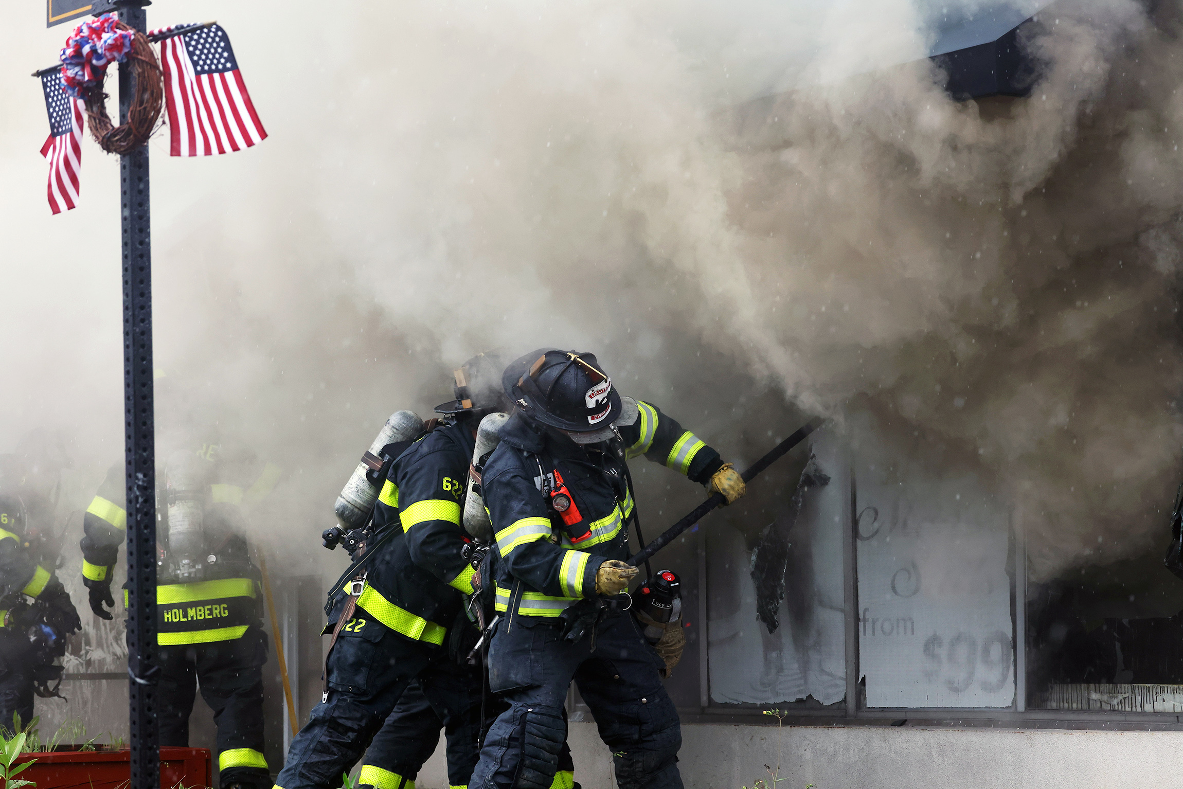 May 30, 2024: A fire destroys the former Russo Tux building on Revere Beach Parkway in Chelsea.