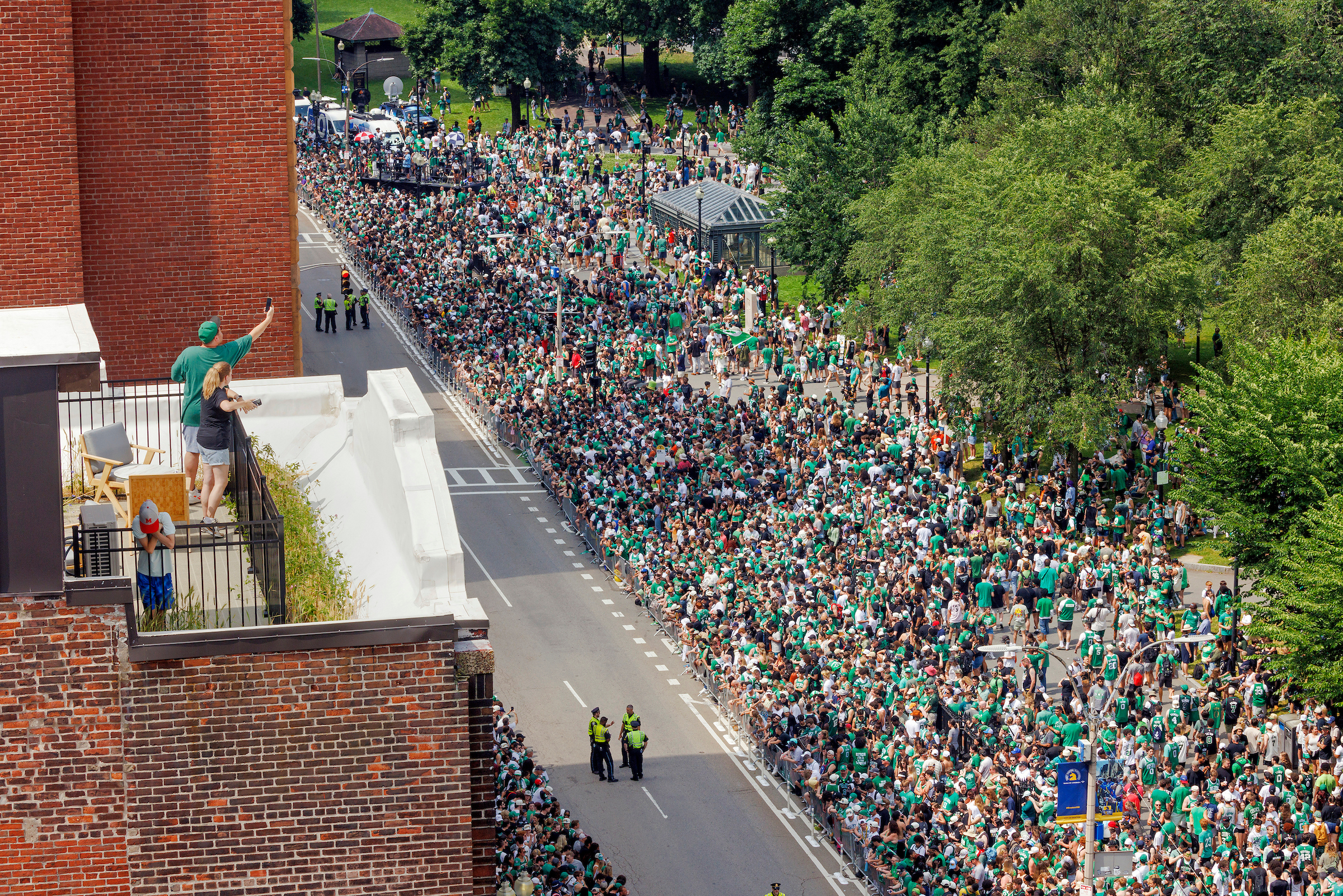 June 21, 2024: Hundreds of thousands of fans greeted the Boston Celtics as they paraded through the city days after winning the NBA championship.