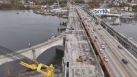 An aerial view of the Washington Bridge, as provided by WJAR’s Sky10.