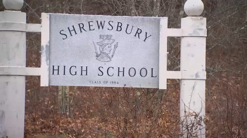 A sign outside Shrewsbury High School