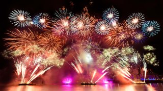 London, England firework display for New Years Eve