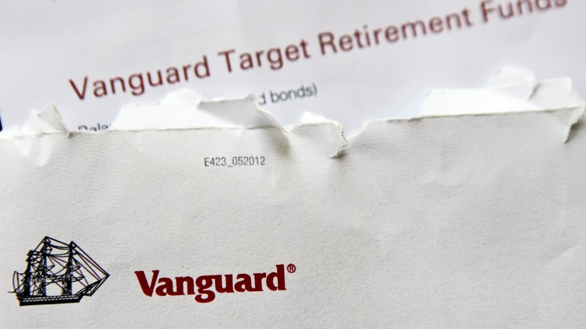 The logo for the Vanguard Group is shown on correspondence in Zelienople, Pa.