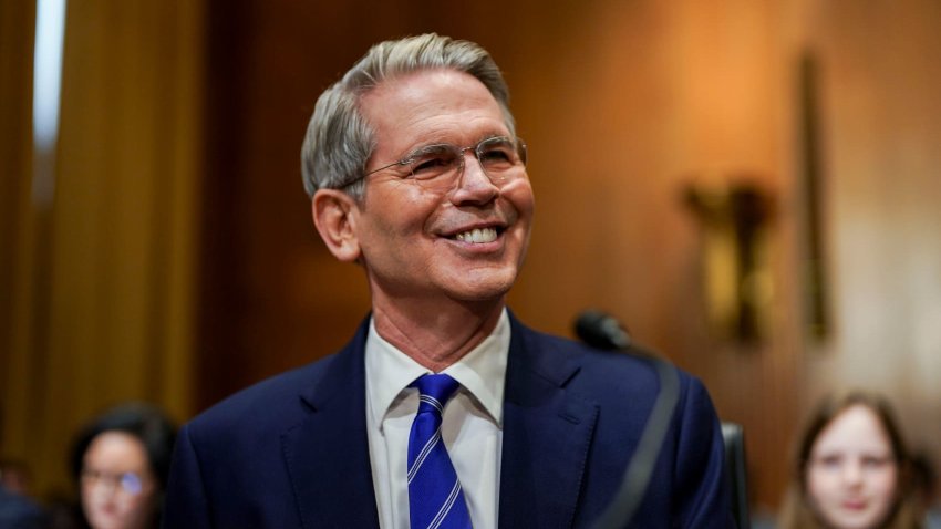 Scott Bessent, founder and chief executive officer of Key Square Group LP and US treasury secretary nominee for US President-elect Donald Trump, during a Senate Finance Committee confirmation hearing in Washington, DC, US, on Thursday, Jan. 16, 2025. 