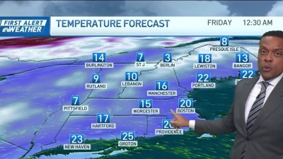 It's still cold in New England, but temperatures are trending up