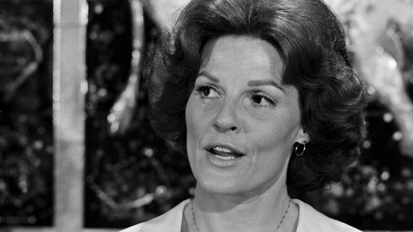 Anita Bryant is seen at a press conference in Miami Beach, Fla., on June 8, 1977.