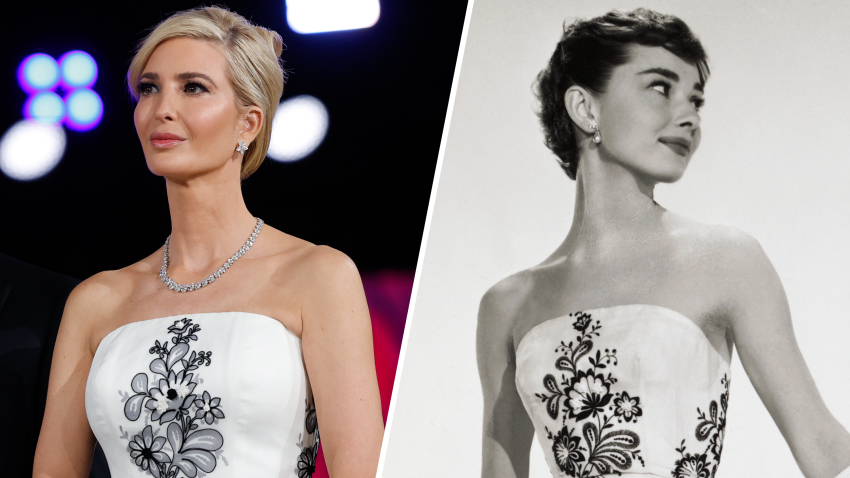 (L-R) Ivanka Trump, Audrey Hepburn.