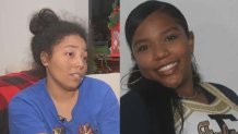 Carlee Wilkinson, left, talks about her sister Taylor, seen at right, after the two were struck by a hit-and-run driver in Roxbury on Saturday, Jan. 18, 2025, leaving Carlee hurt and Taylor dead.