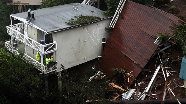 Photos in extreme weather: a storm causes landslides in California